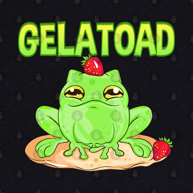 Gelatoad | Funny Food Lover Gifts | Jelly Amphibious Frog by Proficient Tees